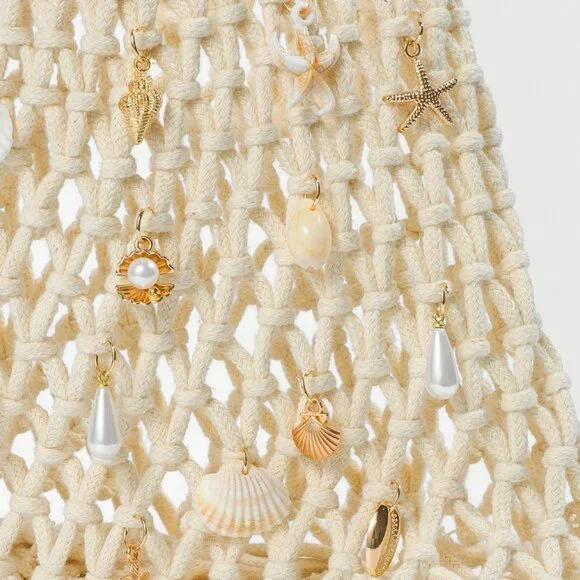 Multicolor Casual Women's Personalized Ocean Woven Large Beach Handbag - Picture 8 of 9